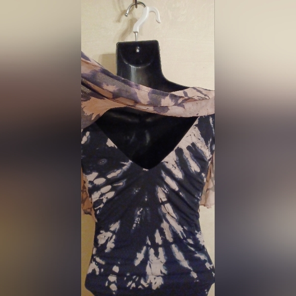 Soft stretch cotton roushed dress - Picture 5 of 5